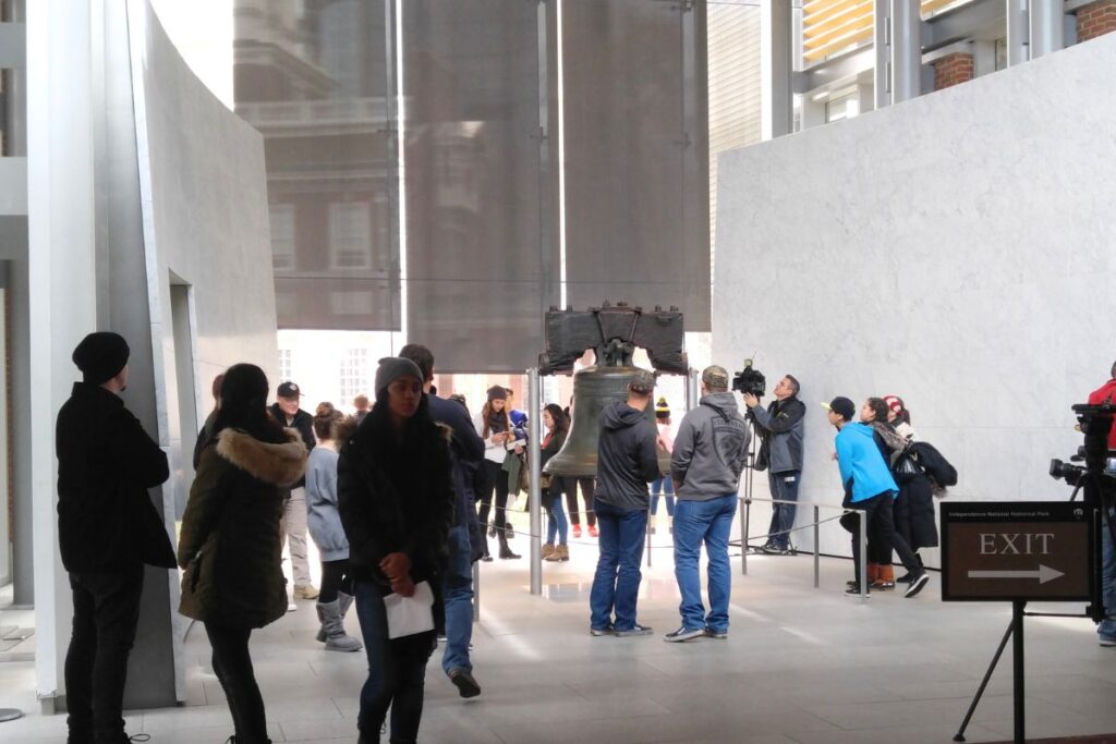 El hall del museo de la Campana de la Libertad