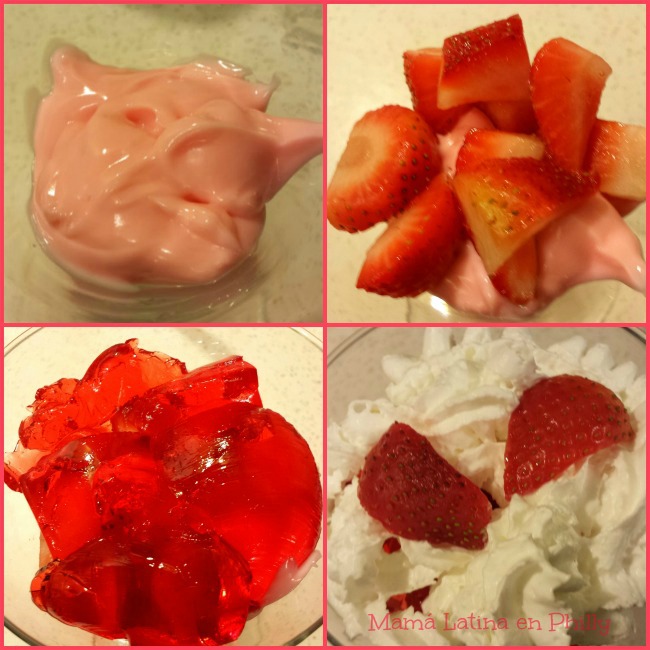 Postre fácil de gelatina con fresas