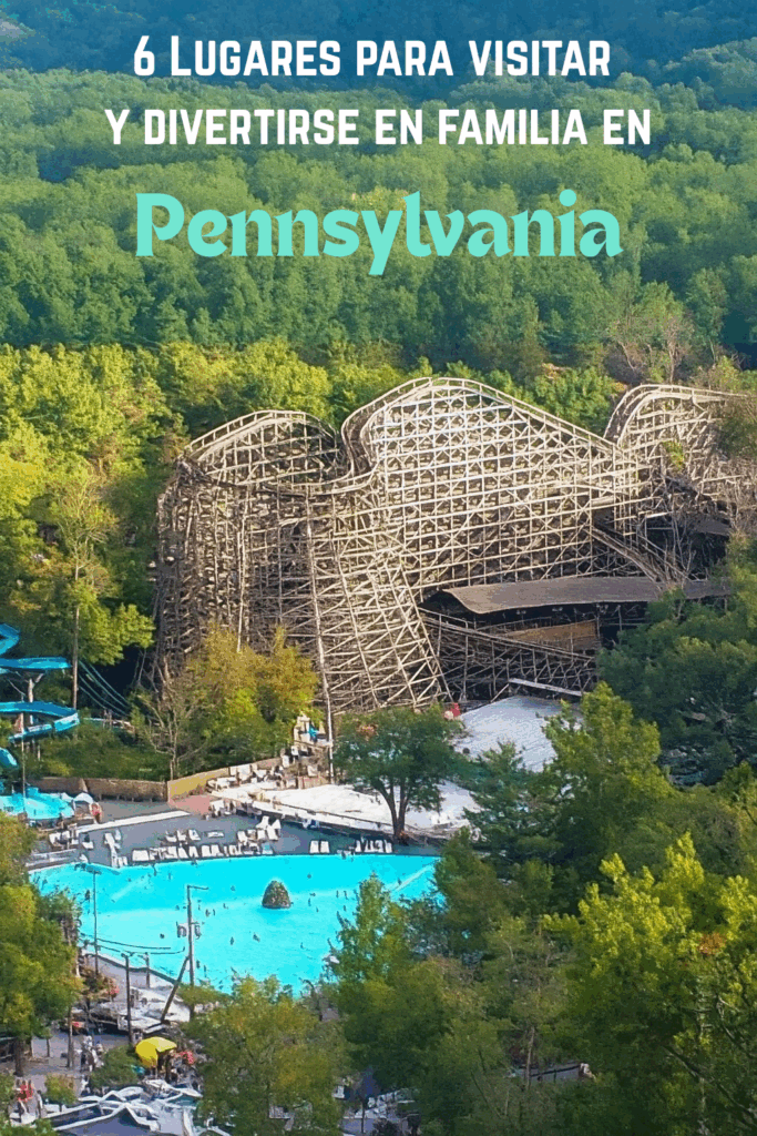 montaña rusa en el parque de diversiones Knoebles en Pennsylvania