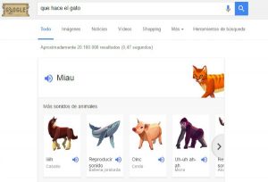 animales y sonidos en google