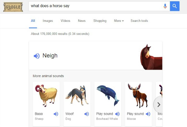 sonido de los animales google