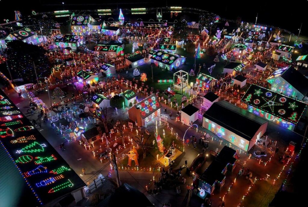 Vista aerea de Koziars Christmas Village