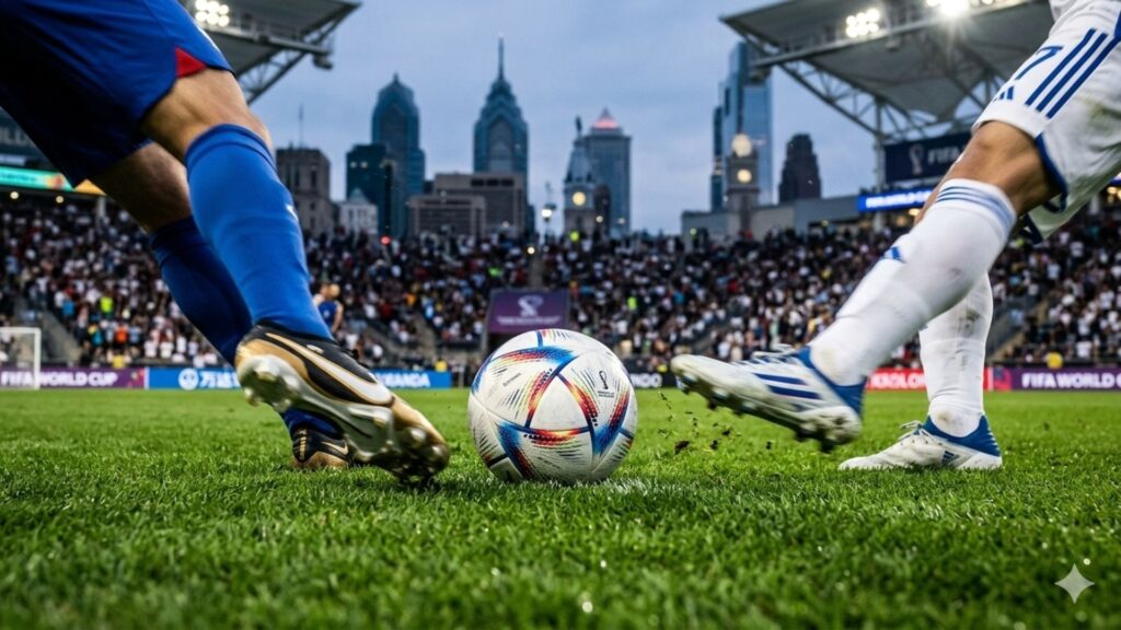 Piernas de jugadores profesionales de soccer pateando la pelota
