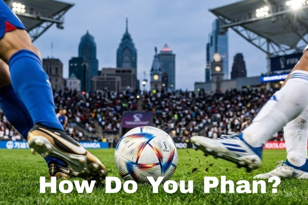 Jugadores de soccer profesional pateando la pelota y el texto dice How do you phan?